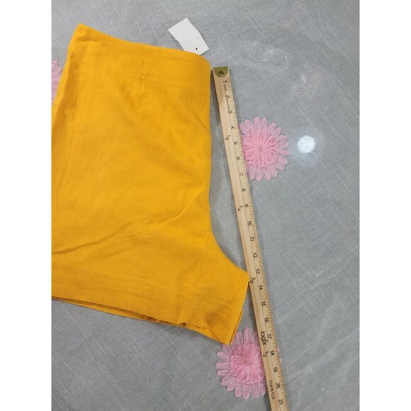 J.Crew Women's  Shorts Size 12 Linen Blend Drapey Sailor French Marigold NWT 31 - Picture 8 of 10